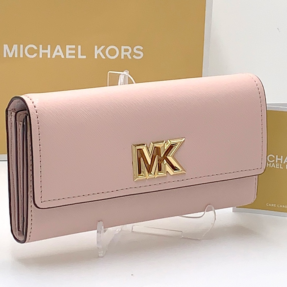NWT MICHAEL KORS MIMI LARGE BIFOLD WALLET POWDER BLUSH COLOR - Picture 1 of 16
